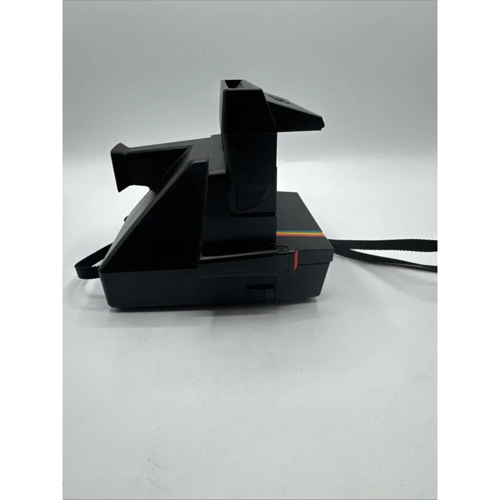 Vintage Original Polaroid OneStep 600 Instant Film Camera Black w/ Strap